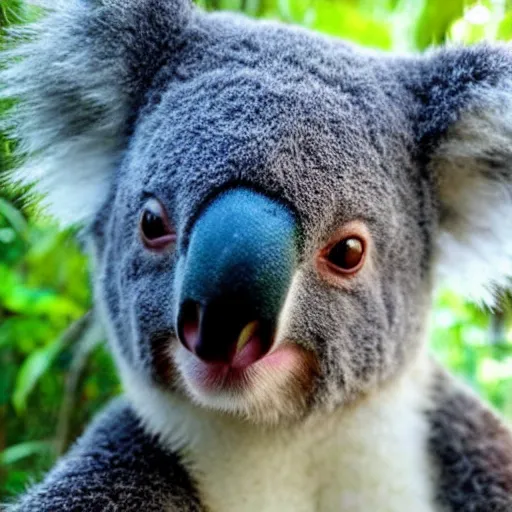 Prompt: koala selfie