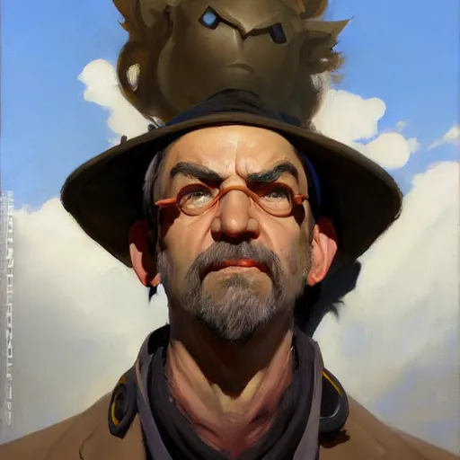 Prompt: Greg Manchess portrait painting of Richard Beebo Russell as Overwatch character, medium shot, asymmetrical, profile picture, Organic Painting, sunny day, Matte Painting, bold shapes, hard edges, street art, trending on artstation, by Huang Guangjian and Gil Elvgren and Sachin Teng