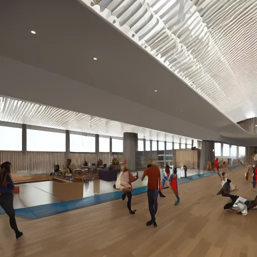 Prompt: The New School University Center interior