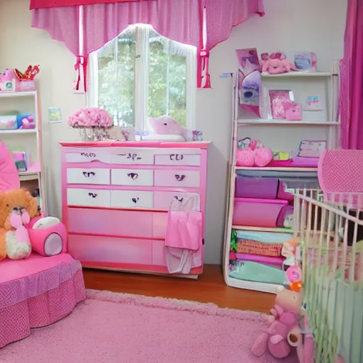 Prompt: kawaii baby room