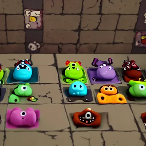 Image similar to claymation style monsters binding of isaac