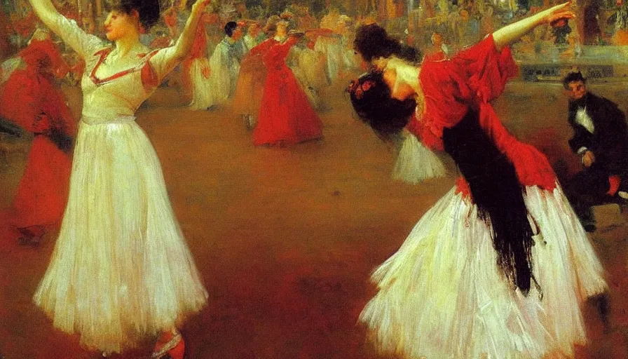 Prompt: high quality high detail painting by ilya repin, dancing woman, hd