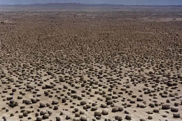 Image similar to film still of gigantic city in a succulent desert, by Étienne-Louis Boullée, ektachrome full-HD