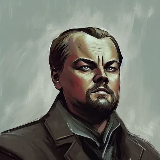 Prompt: portrait of leonardo dicaprio as a russian bolshevik leader vladimir lenin in team fortress 2 style, epic, tragic, military art, fantasy, hd shot, digital portrait, beautiful, artstation, comic style, by artgerm, guy denning, jakub rozalski, magali villeneuve and charlie bowater