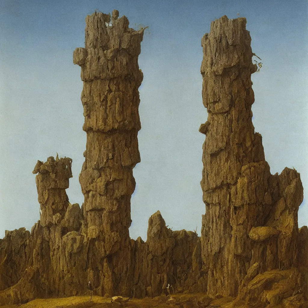 Prompt: a single colorful!! simple! fungus tower clear empty sky, a high contrast!! ultradetailed photorealistic painting by franz sedlacek, jan van eyck, wes anderson, hard lighting, masterpiece, png