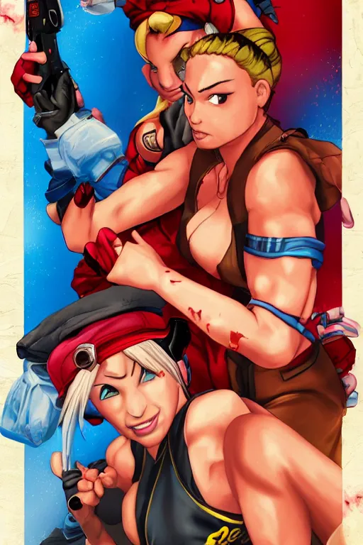 Movie poster of Street Fighter, Cammy, by Rockin Jelly, Stable Diffusion