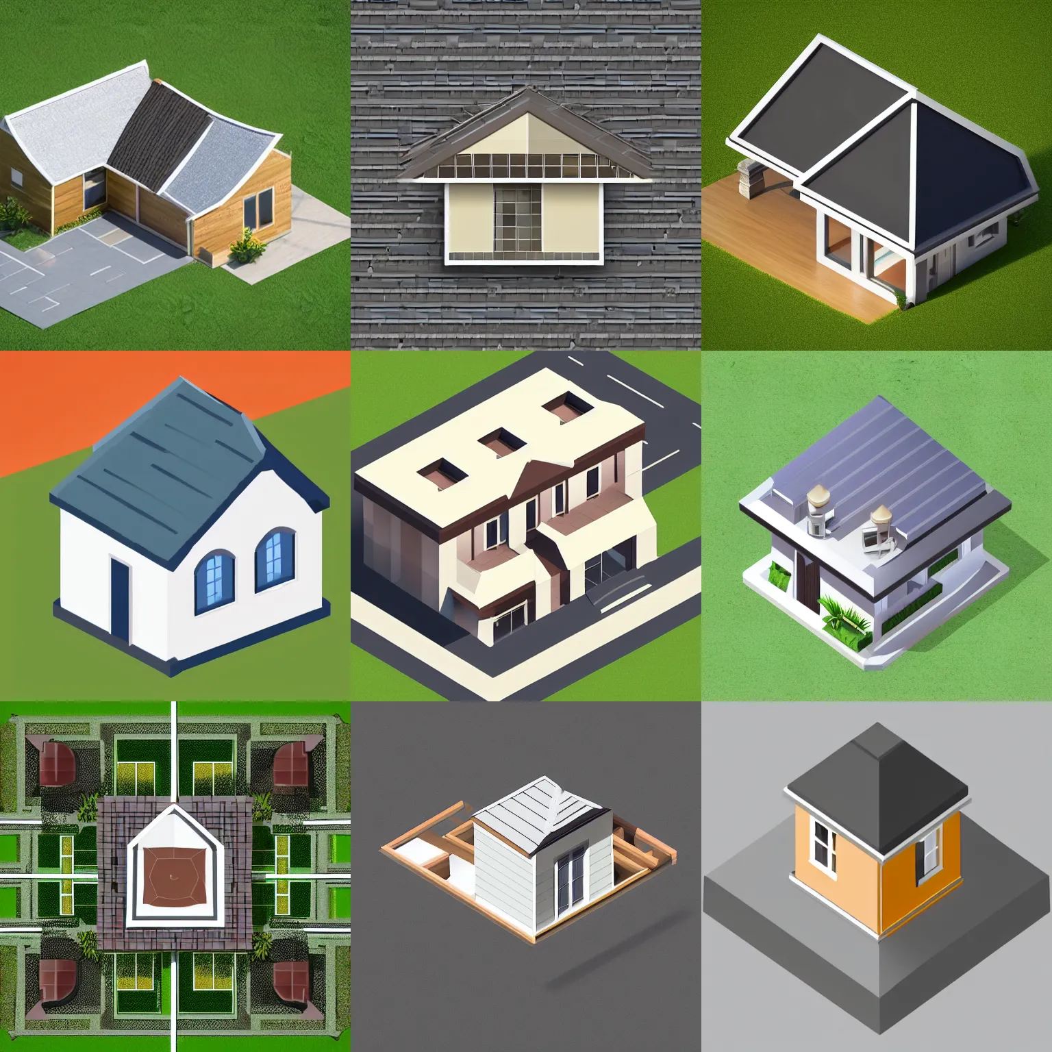 Prompt: webdesign icon for dormer roof house, isometric