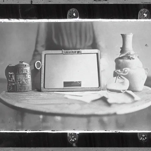 Image similar to an early 1900s photo of an iphone