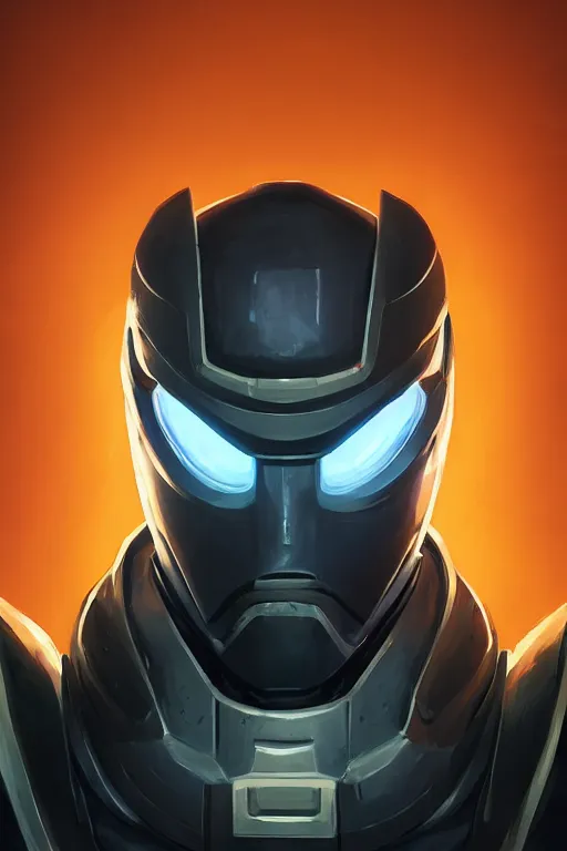 Image similar to epic mask helmet robot ninja portrait stylized as fornite style game design fanart by concept artist gervasio canda, behance hd by jesper ejsing, by rhads, makoto shinkai and lois van baarle, ilya kuvshinov, rossdraws global illumination radiating a glowing aura global illumination ray tracing hdr render in unreal engine 5