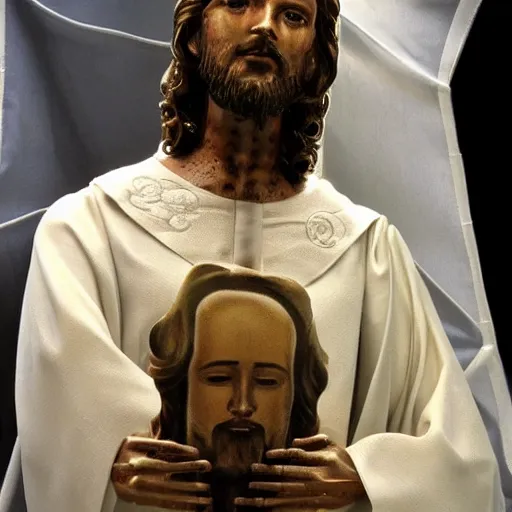 Image similar to jesus christ as a robot