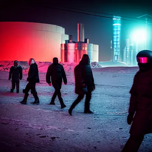 Image similar to people are walking past plasma vehicles, back from work in a Russian cyberpunk city called Neo Norilsk on the Moon, pitch black sky with stunning bright stars, bright sun, diverse, lively, black sky full of stars, blinding bright sun, sci-fi, lots of flying cars, levitation, cyberpunk outfits, photorealistic, grainy, 35mm, intricate, very very beautiful, elegant, smooth, cinematic, Unreal Engine 5, by Beeple, trending on Artstation HD