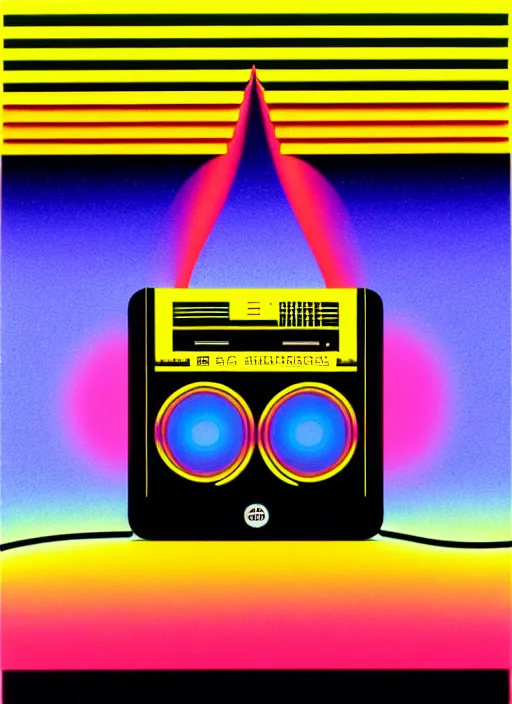 Image similar to boombox by shusei nagaoka, kaws, david rudnick, airbrush on canvas, pastell colours, cell shaded, 8 k