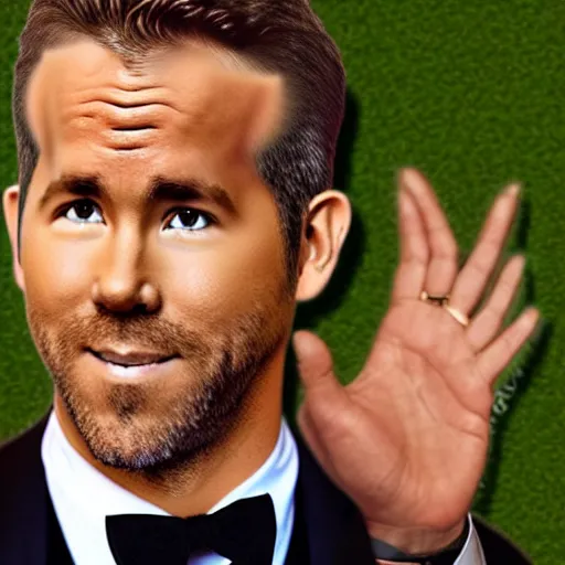 Prompt: ryan reynolds in a 1 0 0 dollar bill