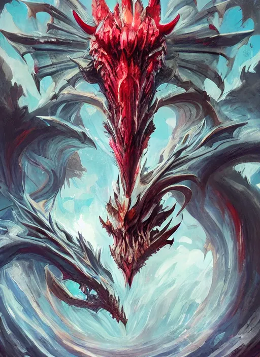 Image similar to symmetrical giant dragon head, cinematic romantic magical, greek myth, masterpiece, side profile, crazed, deep dark armor, luminescent, greek myth, wisdom, bloody red colors, by greg manchess, huang guangjian, gil elvgren, sachin teng, greg rutkowski, jesper ejsing, ilya kuvshinov