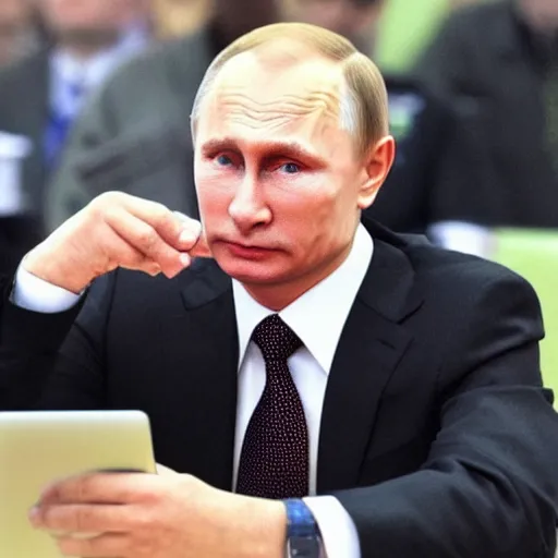 Image similar to vladimir putin in minecraft