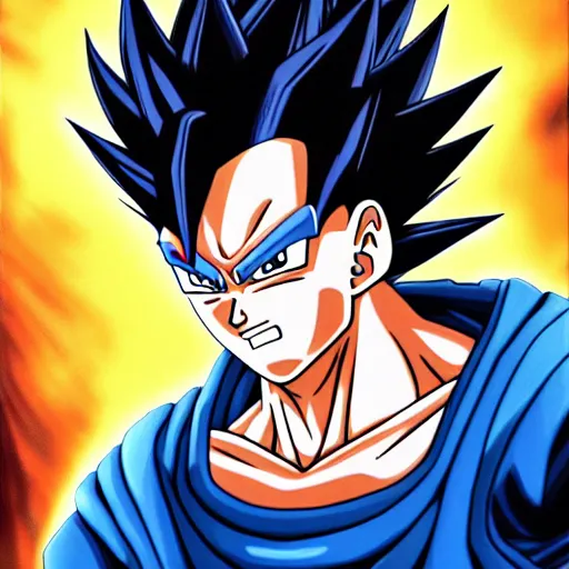 Prompt: ultra realistic portrait painting of a fusion of vegeta and sasuke art by akira toriyama, 4 k, dragon ball artstyle, cel shaded, highly detailed, epic lighting, full body