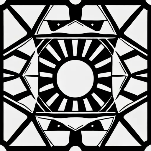 Image similar to black and white sci - fi space - themed svg vector art panel for cnc plasma, laser, stencil, unique space design