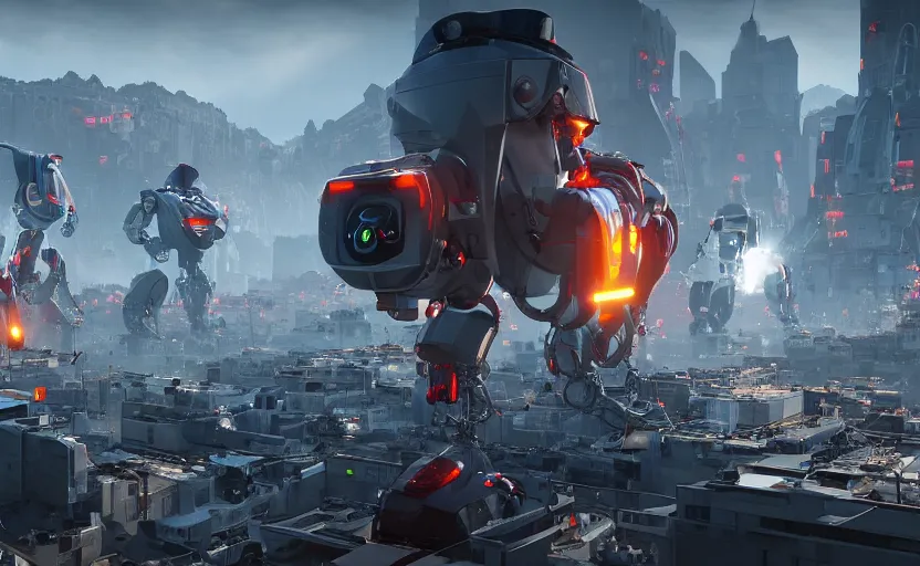 Prompt: the day robots took over the world, 4k, unreal engine
