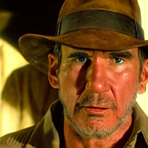 Image similar to Terry A Davis as indiana jones in raiders of the lost ark, 8k resolution, full HD, cinematic lighting, award winning, anatomically correct