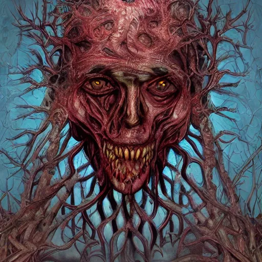 Prompt: mikhail gorsheniov became bloody ugly lovecraftian degenerate abomination, photo - realistic, color image, 2 k, highly detailed, bodyhorror, occult art, fractal structure