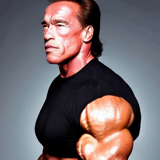 Image similar to arnold schwarzenegger as black egg