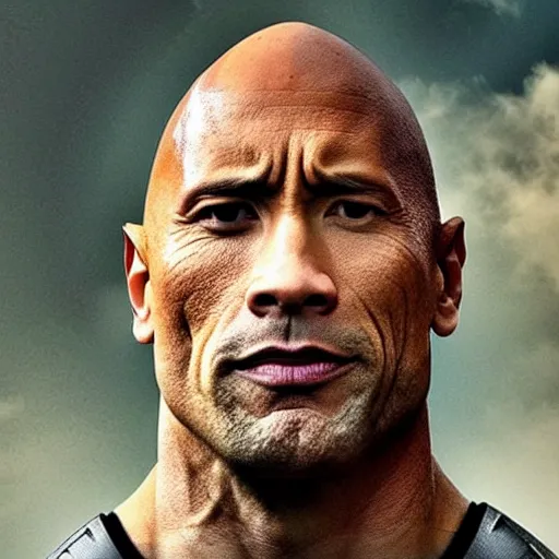 Image similar to dwayne the rock johnson's face as a real rock