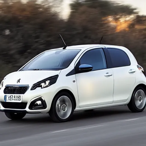 Prompt: peugeot 1 0 8 on the road, 2 0 2 2 released concept model