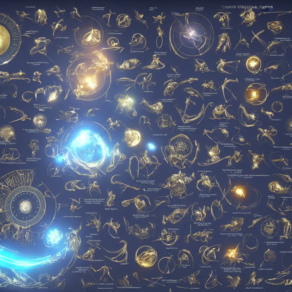 Prompt: astrological signs, futuristic, unreal engine