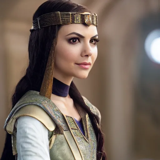 Image similar to victoria justice as princess padme in star wars episode 3, 8 k resolution, cinematic lighting, anatomically correct