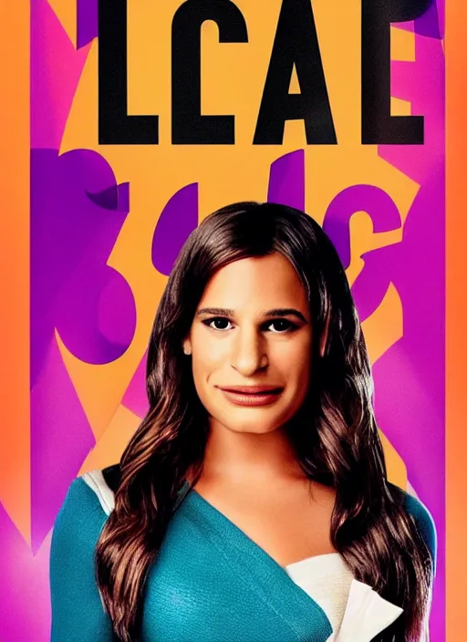 Prompt: glee sequel poster where rachel berry is the villain, evil, lea michele, with text, airing in 2 0 2 3