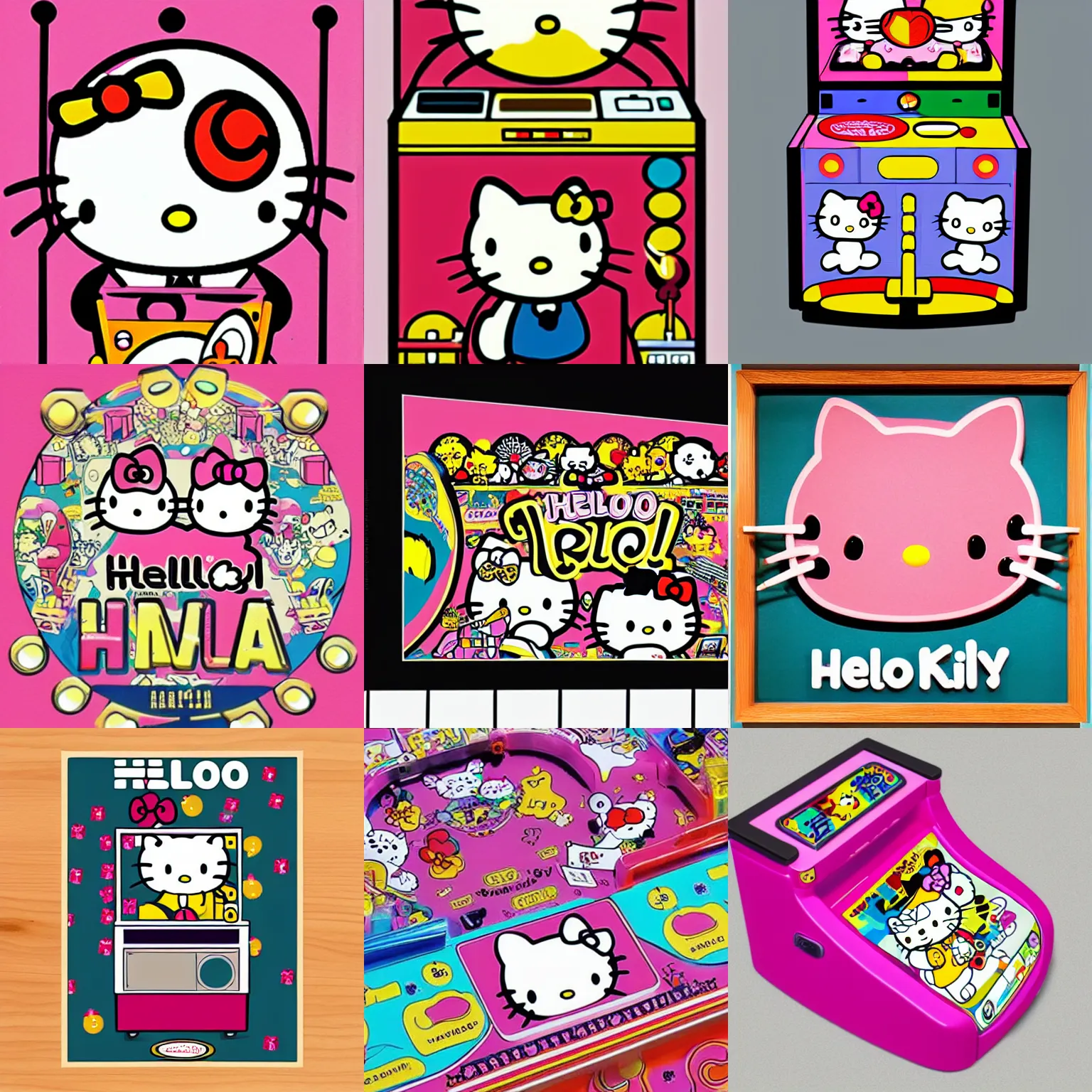 hello kitty pinball machine