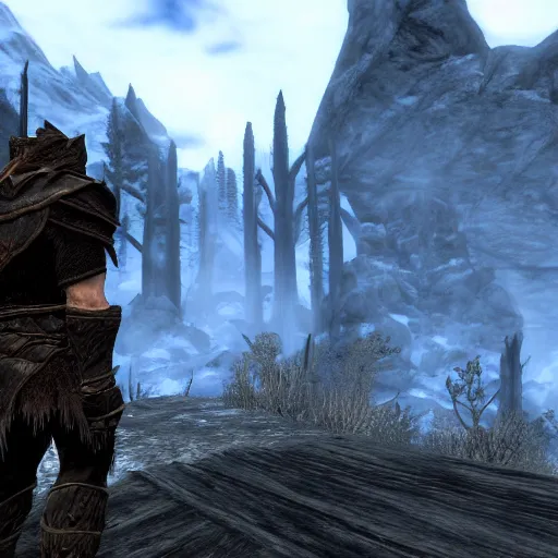 Prompt: a screenshot from skyrim