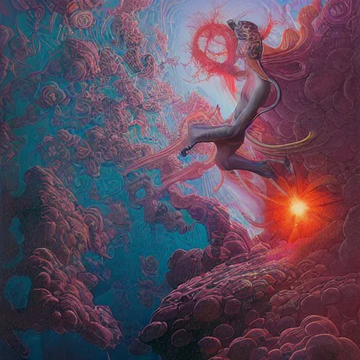 Image similar to art by james jean, beksinski, lisa frank, android jones, syd mead, tomasz alen kopera, james gurney, moebius