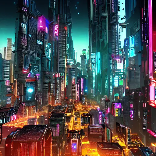 Image similar to cyberpunk city