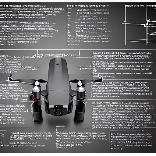 Prompt: a leonardo da vinci schematic of a DJI Mavic Mini 2 drone