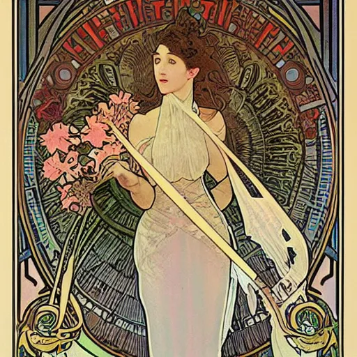 Prompt: artwork by aalphonse mucha and tooth wu