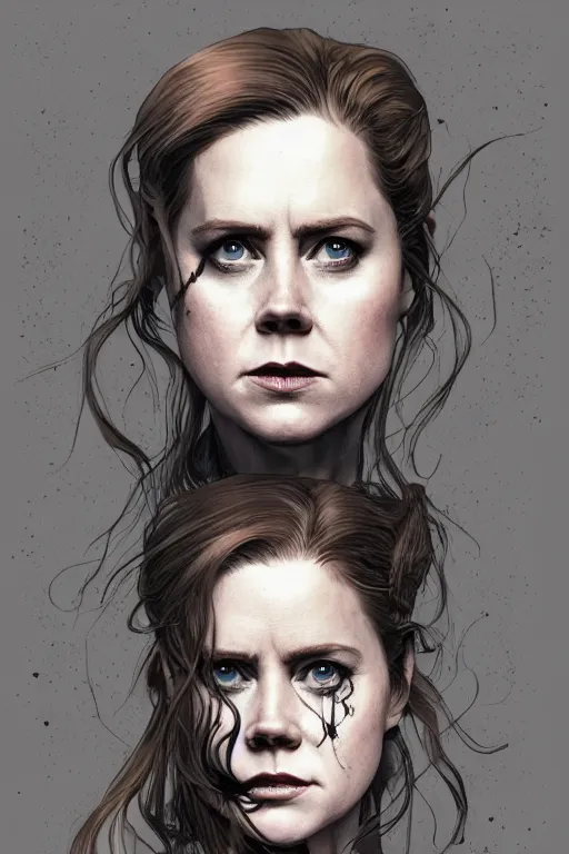 Image similar to amy adams in sleepy hollow, full body, big two toned eyes, teeth gritted, horror, intricate details, cinematic, epic, realistic, anatomy, tomer hanuka, uplight, artstation, photorealistic, scary