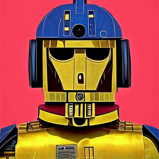 Prompt: portrait of c - 3 p 0 by greg ruthkowski