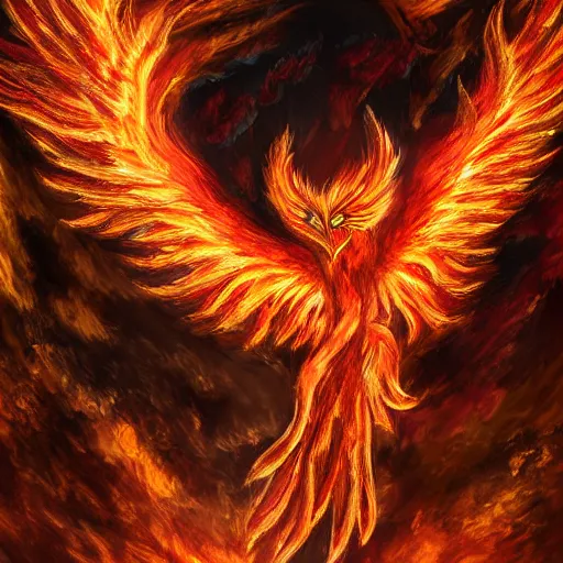 Image similar to phoenix in fire by Malevitsch