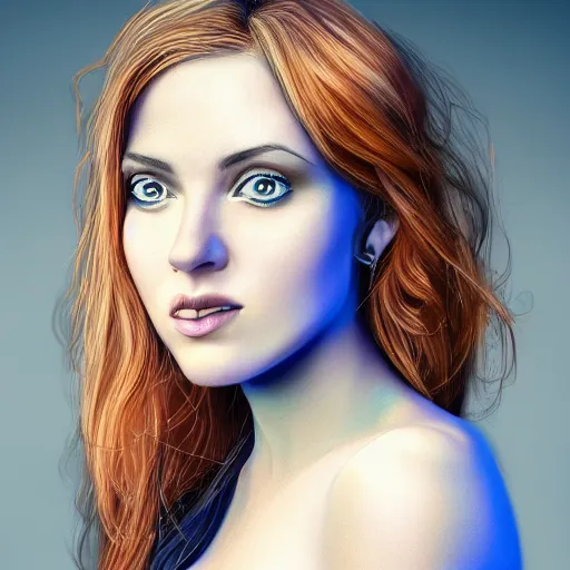 Image similar to Ultrarealistic portrait of Samantha Sam Manson, hyperdetalied, high quality, high rendering, 8k, digital art,