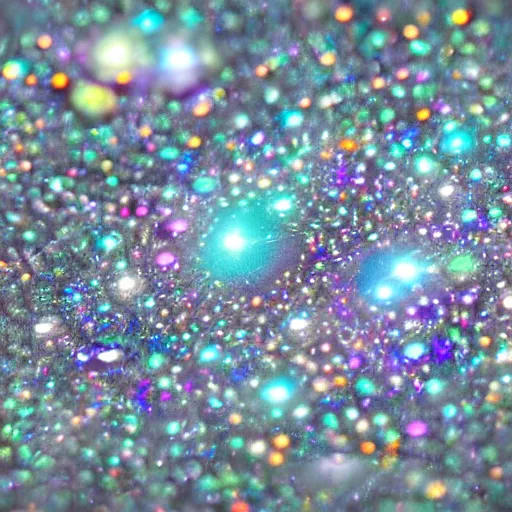 Prompt: iridescent particle on diamonds, detailed, artstation tilt shift