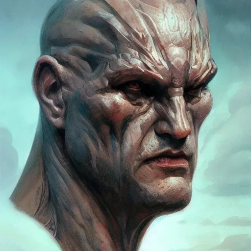 Image similar to portait of half zeus face half devil, marvel comics, dark, intricate, highly detailed, smooth, artstation, digital illustration by ruan jia and mandy jurgens and artgerm and wayne barlowe and greg rutkowski and zdislav beksinski