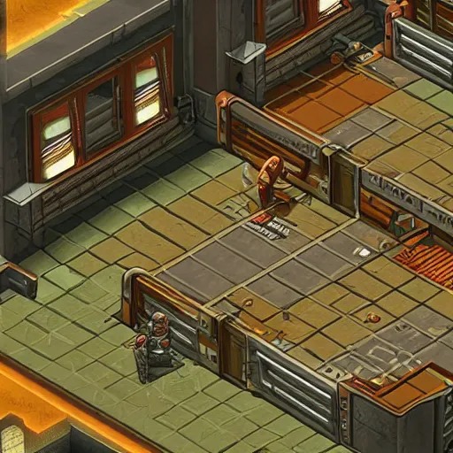 Prompt: isometric fallout game highly detailed