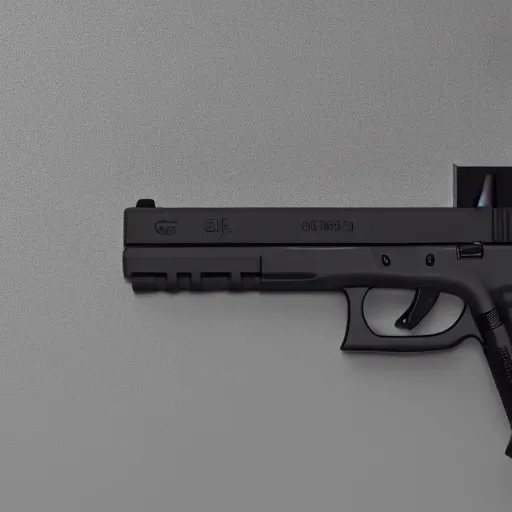 Image similar to A medium shot Octane render of a Glock 18, 4k, ultra HD