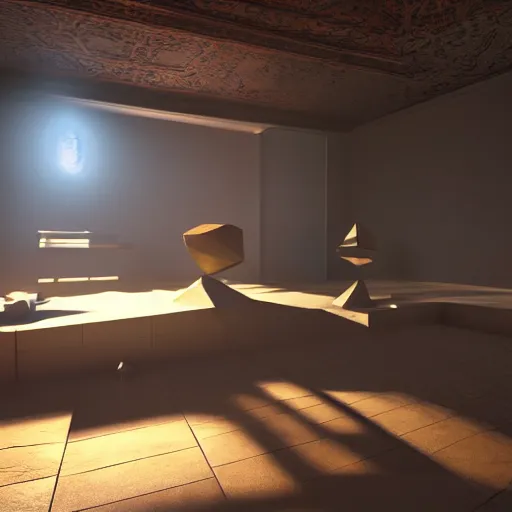 Image similar to a hyperrealistic 3 d render of a dmt trip, photorealism, dramatic lighting, volumetric lighting, 8 k, unreal engine, octane render