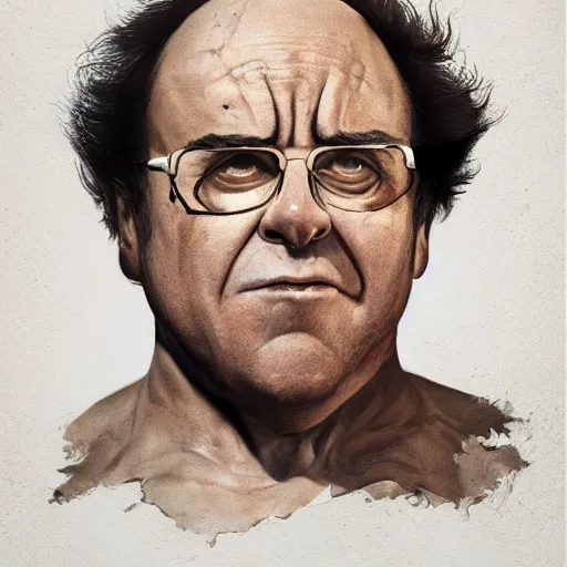 Image similar to danny devito as wolverine, full body portrait, full suit, claws out, oil on canvas, octane render, trending on artstation