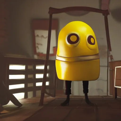Prompt: quentin tarantino in the video game little nightmares, unity render
