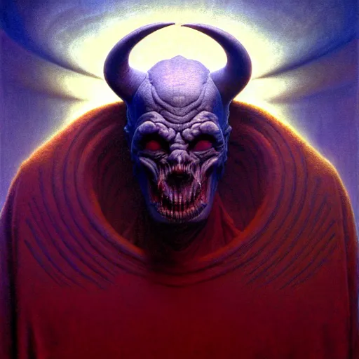 Prompt: cinematic portrait of a evil god, only head and chest, intricate, desaturated, Tim Hildebrandt, Wayne Barlowe, Bruce Pennington, donato giancola, larry elmore, maxfield parrish, Moebius, Thomas Ehretsmann, oil on canvas, gouache painting, masterpiece, trending on artstation, cinematic composition, dramatic pose, volumetric lighting, sharp, details, hyper-detailed, HD, 4K, 8K