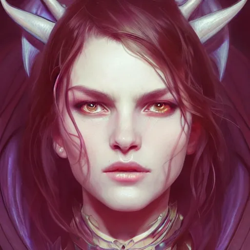 Image similar to perfectly - centered - portrait - photograph of demon, super highly detailed, professional digital painting, artstation, concept art, smooth, sharp focus, no blur, no dof, extreme illustration, unreal engine 5, 8 k, art by artgerm and greg rutkowski and alphonse mucha loish and wlop