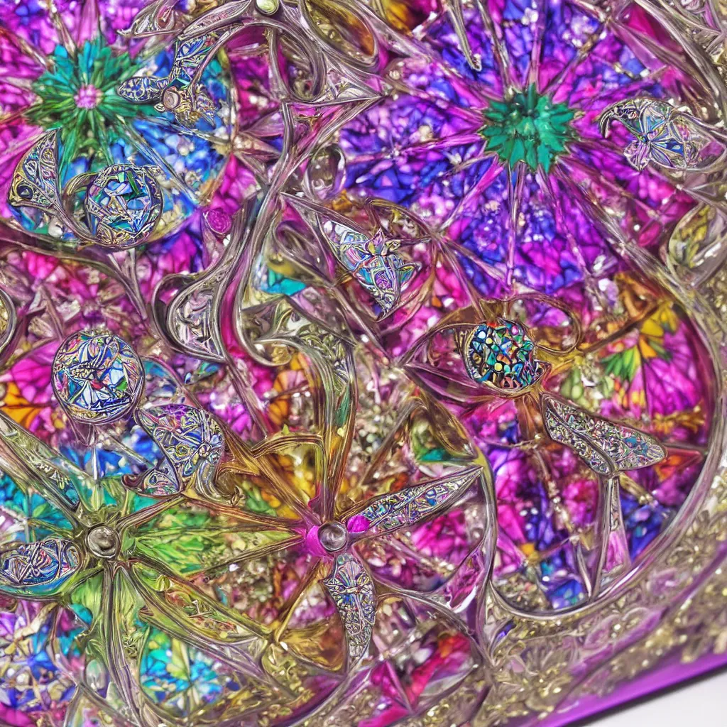 Prompt: christian dior kaleidoscope, very beautiful, intricate, highly detailed, vibrant colors